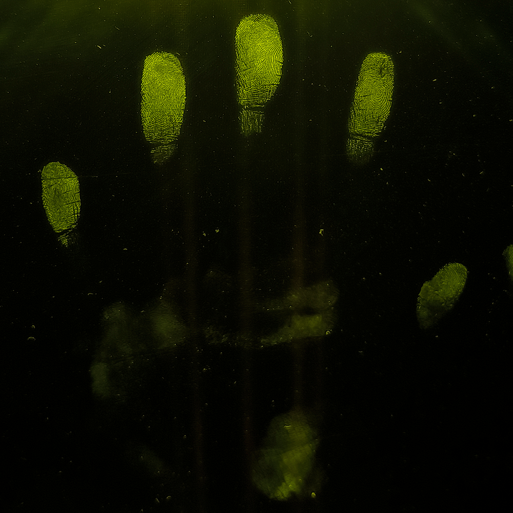 non-powdered palmprint