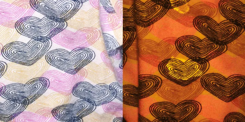 Urine on Multicolored Cotton Child's Pajamas